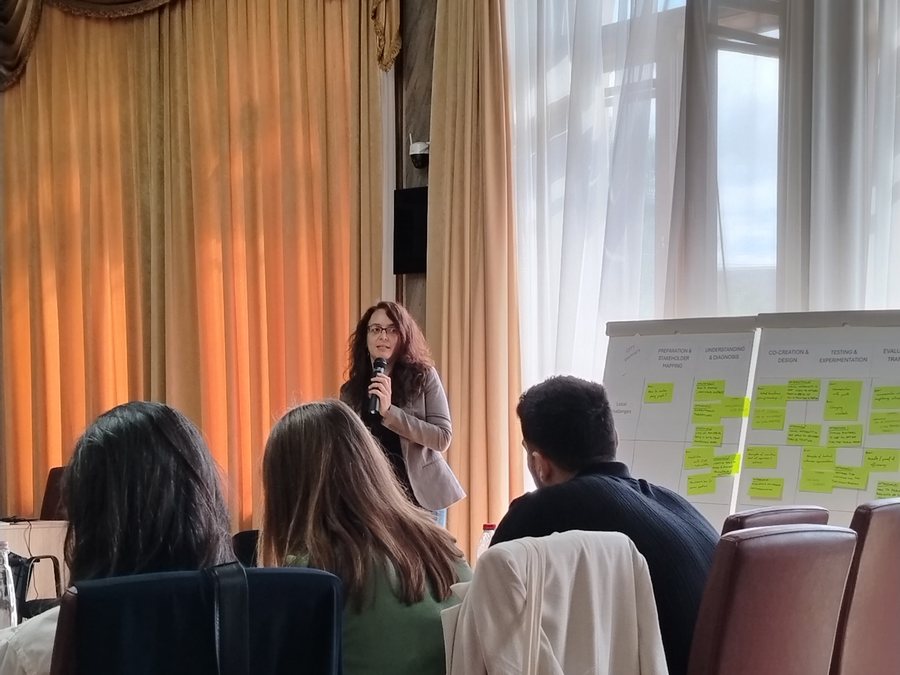 Researcher presenting youth mobility fieldwork